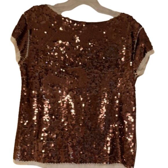 Loft Brown Sequin Front & Back - Fully Lined - Medium - Picture 2 of 9